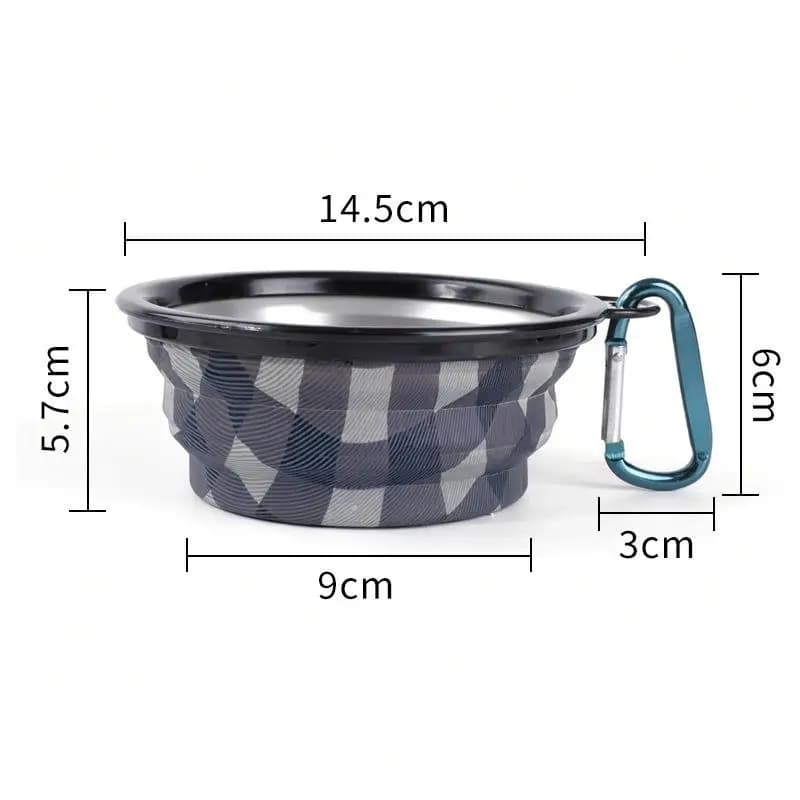 Folding Supplies Dishes Feeding Bowl With Hook Pet Supplies Pet Silicone Folding Bowl Portable Outdoor Camping Travel Portable