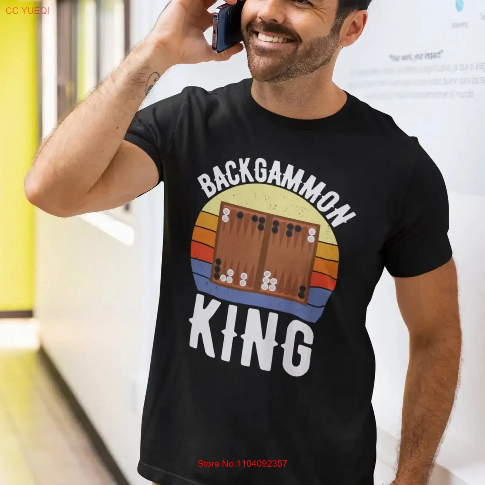 Divertente Backgammon King T Shirt Gioco da tavolo Amante Set per uomo Ragazzi Nonno Giocatore notturno vintage lavato streetwear grafico Casual