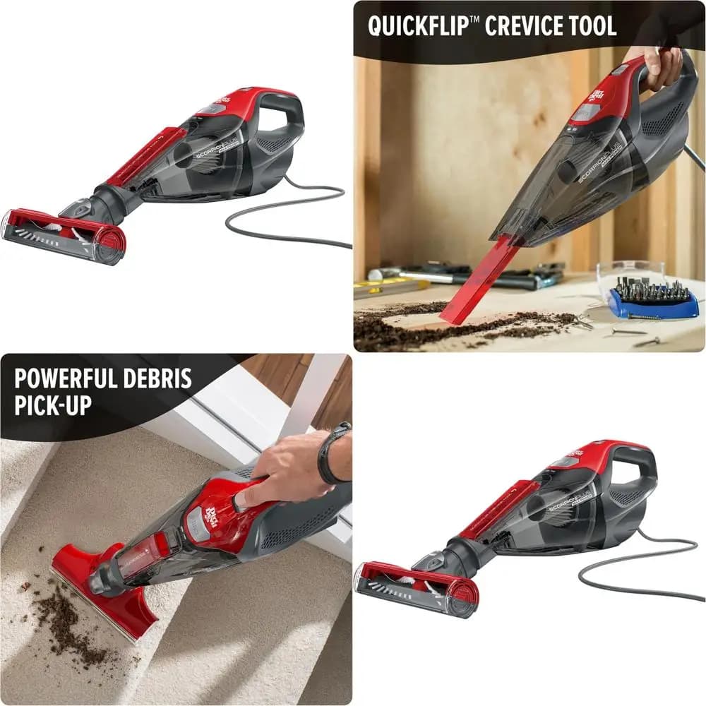 Aspirapolvere Portatile con Cavo, Potente Aspirazione, Design Leggero, Accessori per Pulizia Scale e Tappezzeria