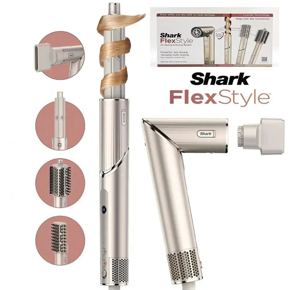 Shark HD430 Air styling and drying system Powerful brush for hair dryer Automatic wrapping Bigodini Hair Blower
