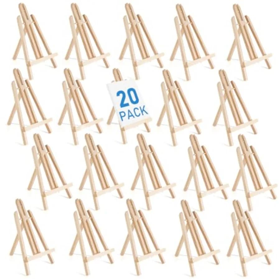 Cavalletto in legno da 12 pollici, espositore da tavolo a forma di A, cavalletto artistico per pittura su tela, porta foto e cartelli portatile