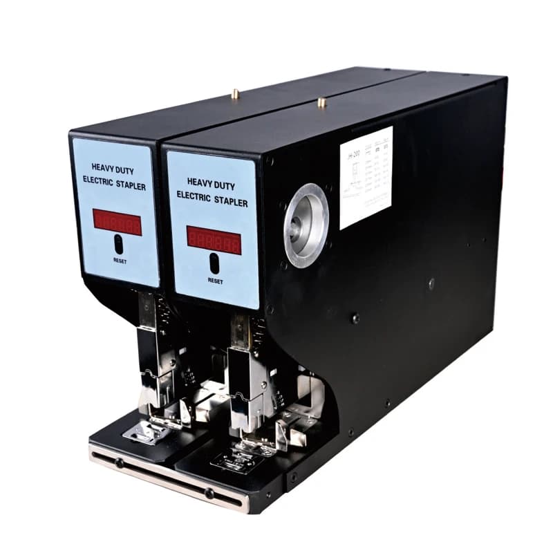 Cucitrice Elettrica a Doppia Testa da 2 cm, Automatica Intelligente, Multifunzione, per Lavori Pesanti e Carta Spessa