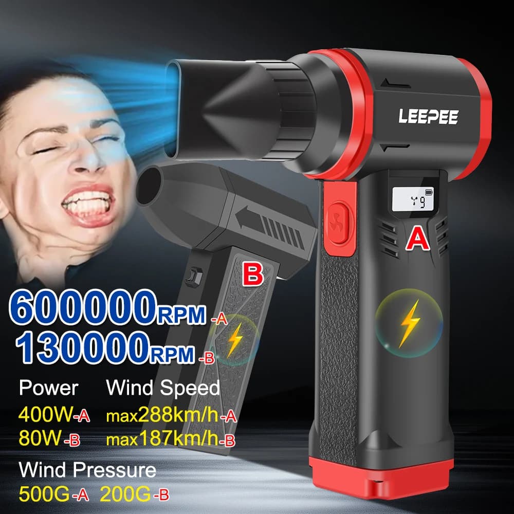 Ventola di raffreddamento per spolverino per moto 600000/130000 giri/min Soffiaggio Turbo Jet Fan Pompa per filtro dell'aria Gonfiatore da campeggio portatile Ventilatore d'aria