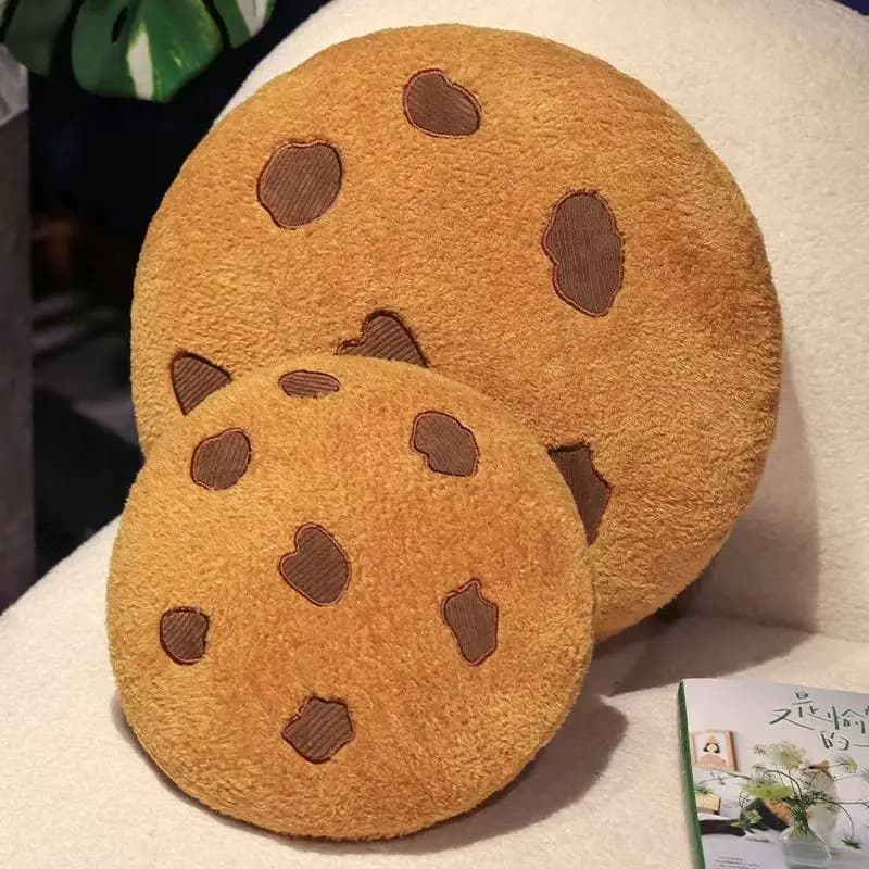 1-5PCS Round Cookie Shaped Pillow for Office Nap Cushion Sofa Seat Backrest Realistic Biscuit Cushion Christmas Gift