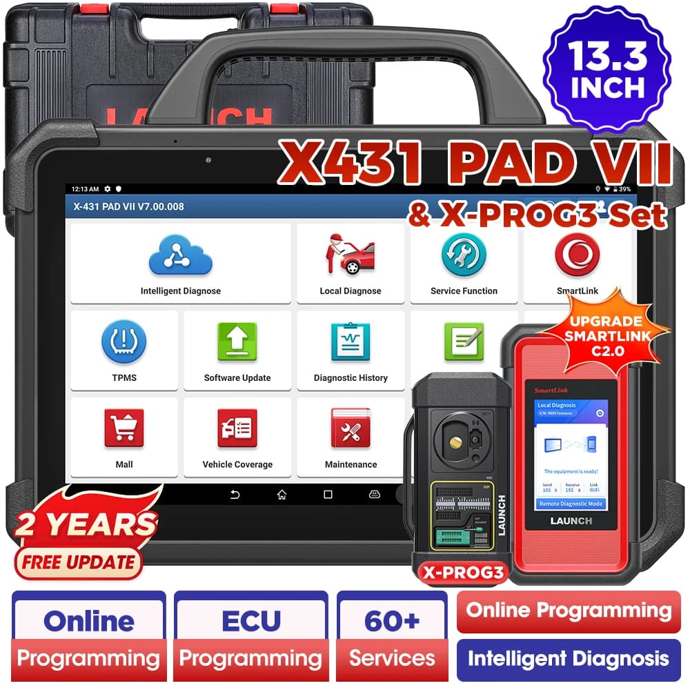 Launch X431 PADVII & X-PROG3 Set Automotive Diagnostic Tool PAD 7 PAD7 All Key Lost Key Programmer Immobilizer