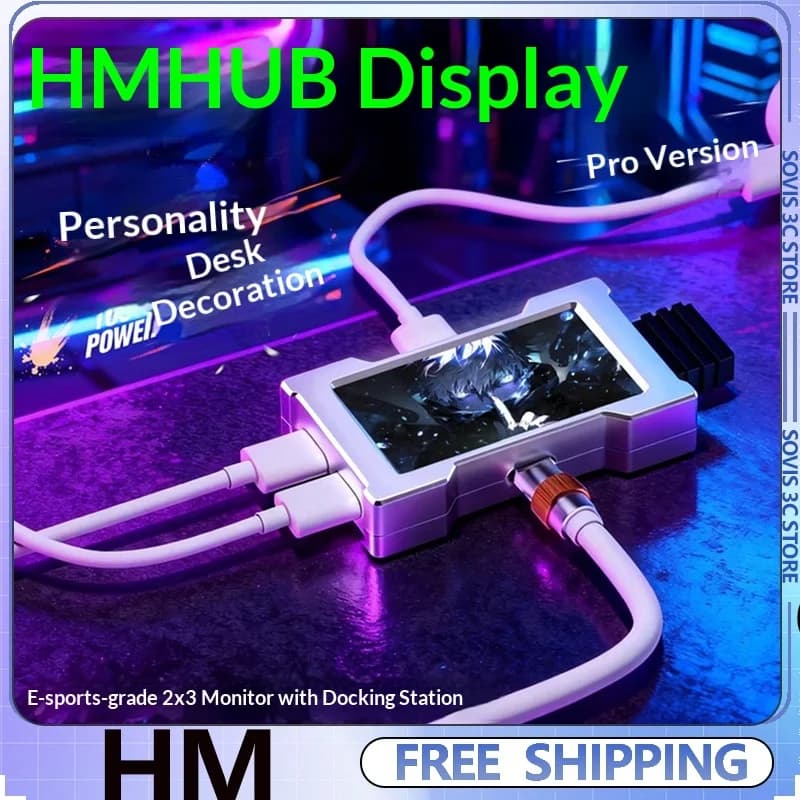 Hmhub HUB Docking Station Adattatore Desktop Versione Pro Hub Desktop con Schermo Accessori per Giochi