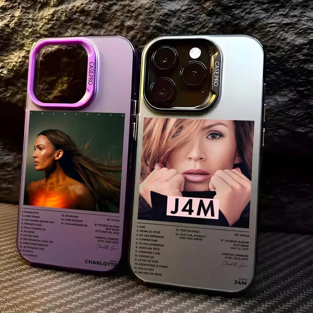 Custodia per telefono Singer Charlotte V-Vitaa per iPhone 17 16 15 14 13 12 11 Pro Max, Designer Opaca Laser Aurora