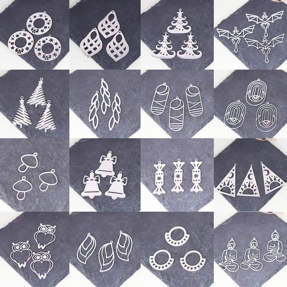 3pcs Stainless Steel Dragon Tree Candy Charms For Jewelry Making Supplies Diy Earrings Bracelet Necklace Accessories Wholesale