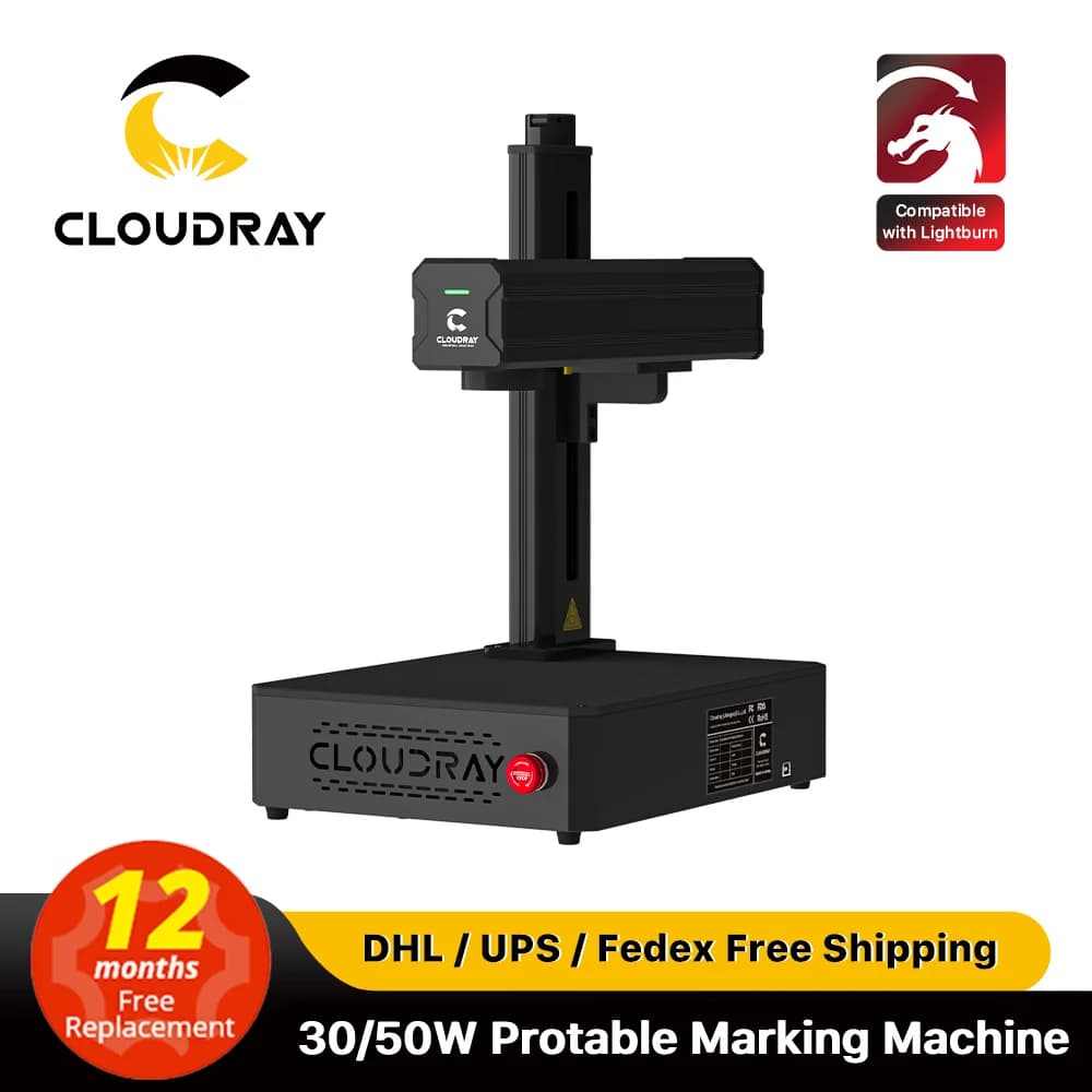 Cloudray 30/50/60W Protective Fiber Marking Machine For DIY Jewelry Silver Gold Bracelet Laser engraving machine for metal cutting
