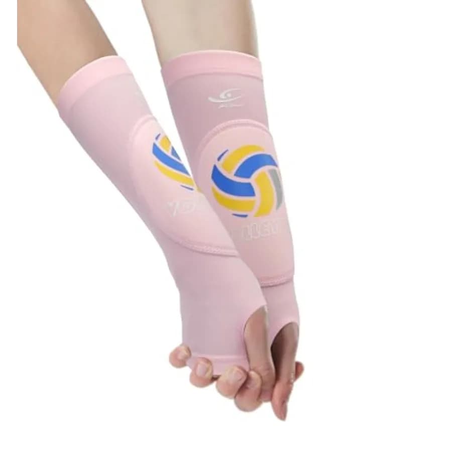 Volleyball Arm Guards Arm Sleeves, Passing Forearm Sleeves with Protection Pads and Thumb Hole for Youth Women Men