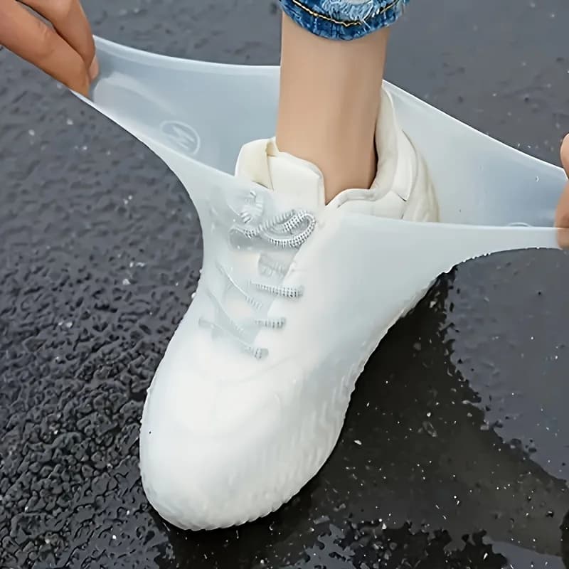 1Pair Waterproof Reusable Non Slip Shoe Covers Elastic Durable Easy Clean Unisex Foot Protectors