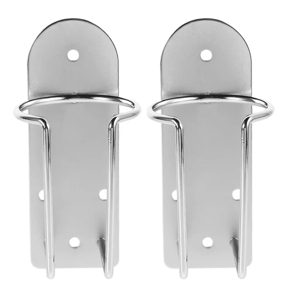 2 Pieces Stainless Steel Wall Mount Holder, Clipper Organizer, Bathroom Tools Holder, Hair Dryer