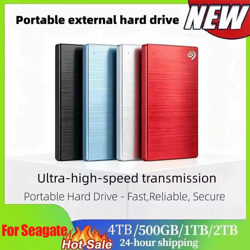 For Seagate Portable External Hard Drive 2.5 Inch Ultra-high-speed Transmission 1TB USB 3.0 Large Capacity Data Storage HDD