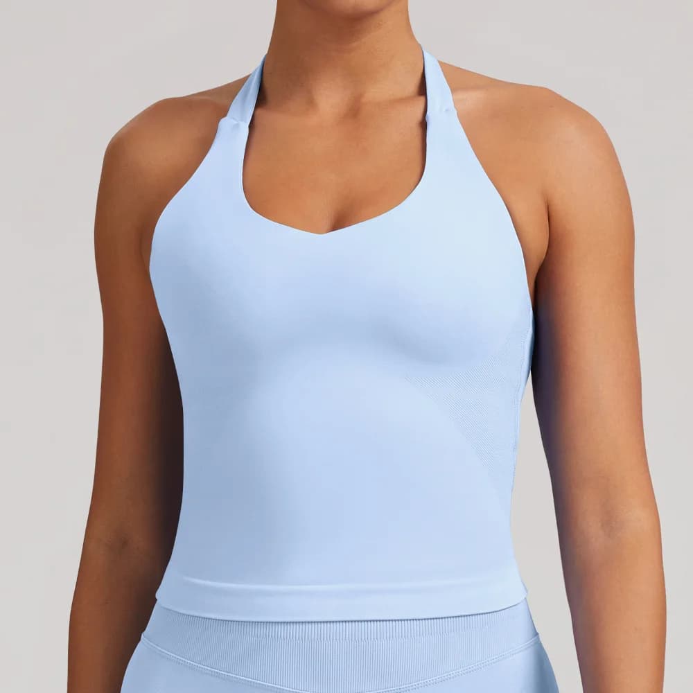 Canotta da Yoga per Donna, Top Senza Cuciture Antiurto, Reggiseno Sportivo, Intimo Sportivo, Canotta Traspirante per Palestra e Allenamento
