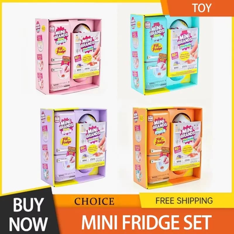 ZURU Original Fill The Fridge Mini Refrigerator Set Mini Brands Ball Series Blind Box Mystery Box Play House Toy Decor Gifts .