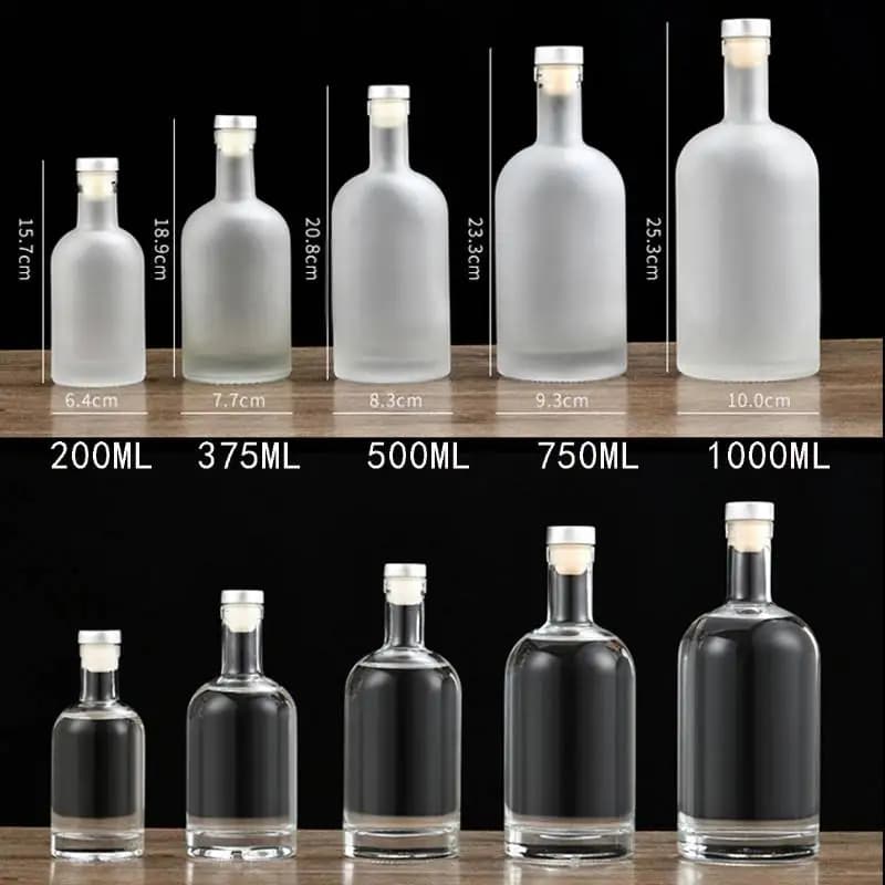 Bottiglia di vetro sigillata per conservare e porzionare liquori fatti in casa, design portatile per un facile trasporto, conservazione in cucina