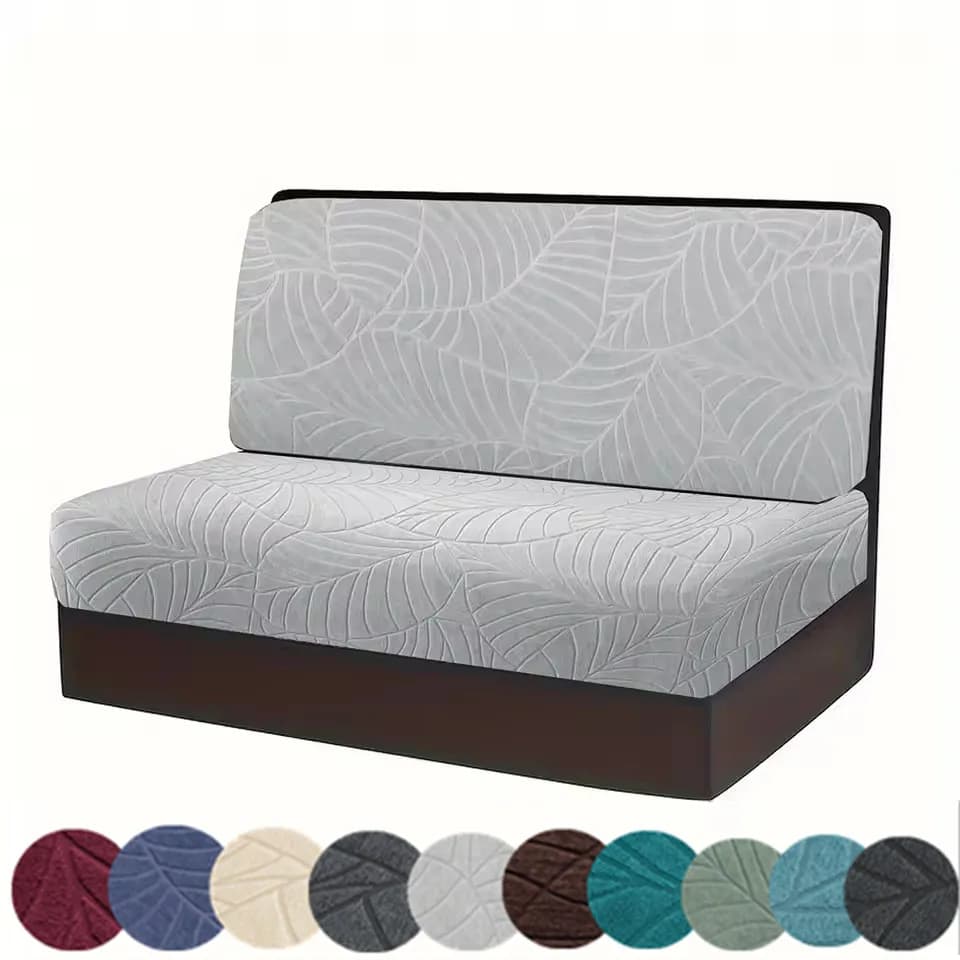 2 pz/set Jacquard RV Dinette Cuscini Coperture Stretch Camper Divano Coprisedili Regolabili Coprisedili da pranzo Panca Schienale Decor