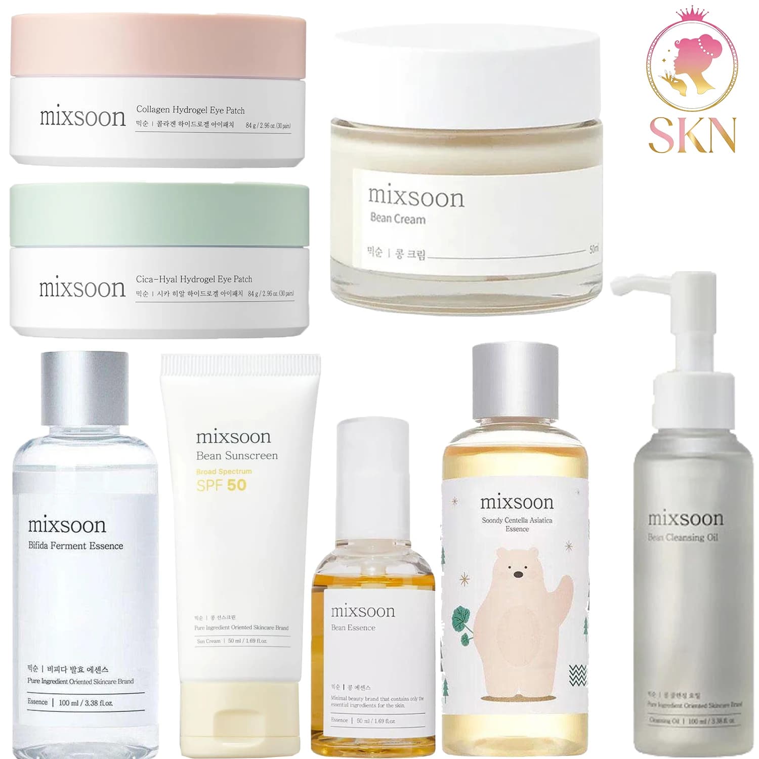 Mixsoon Cream with Bean Essence, Lenitive Detergent Oil at Centella Essence, Hydrating Skin Care Calms