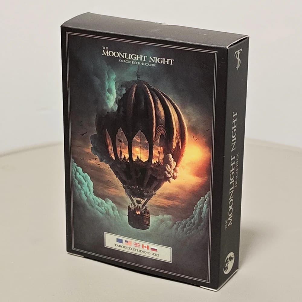 The Moonlight Night Lenormand Oracle Deck - 44 Cards Gothic Fantasy Divination Cards 9*6cm Double-embossed Cardstock