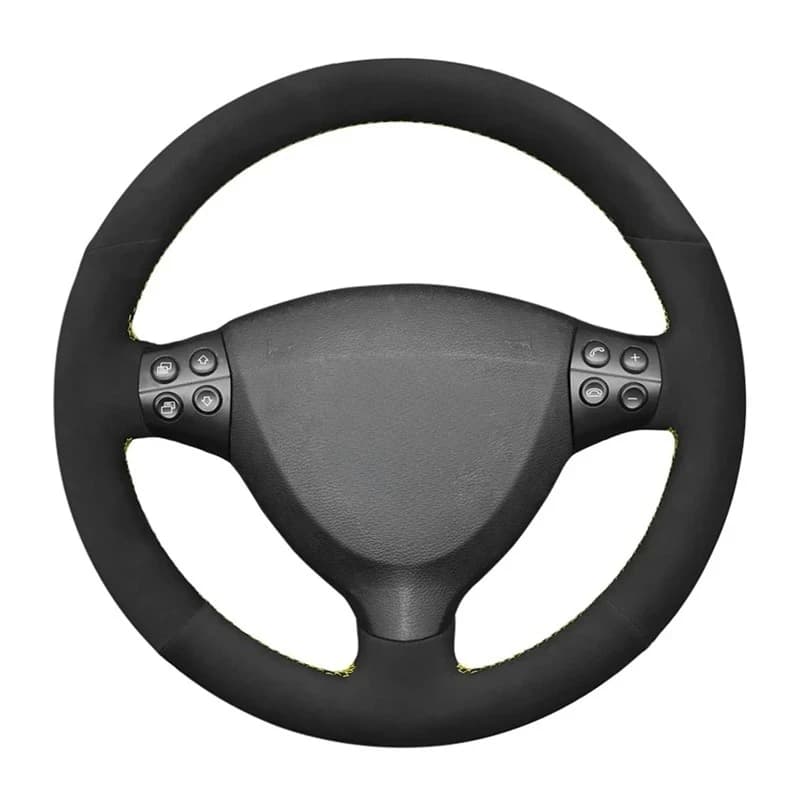 Coprivolante per auto antiscivolo in pelle scamosciata nera per Mercedes Benz classe A W169 2004 2005 2006 2007 2008 2009 2010 2011 2012