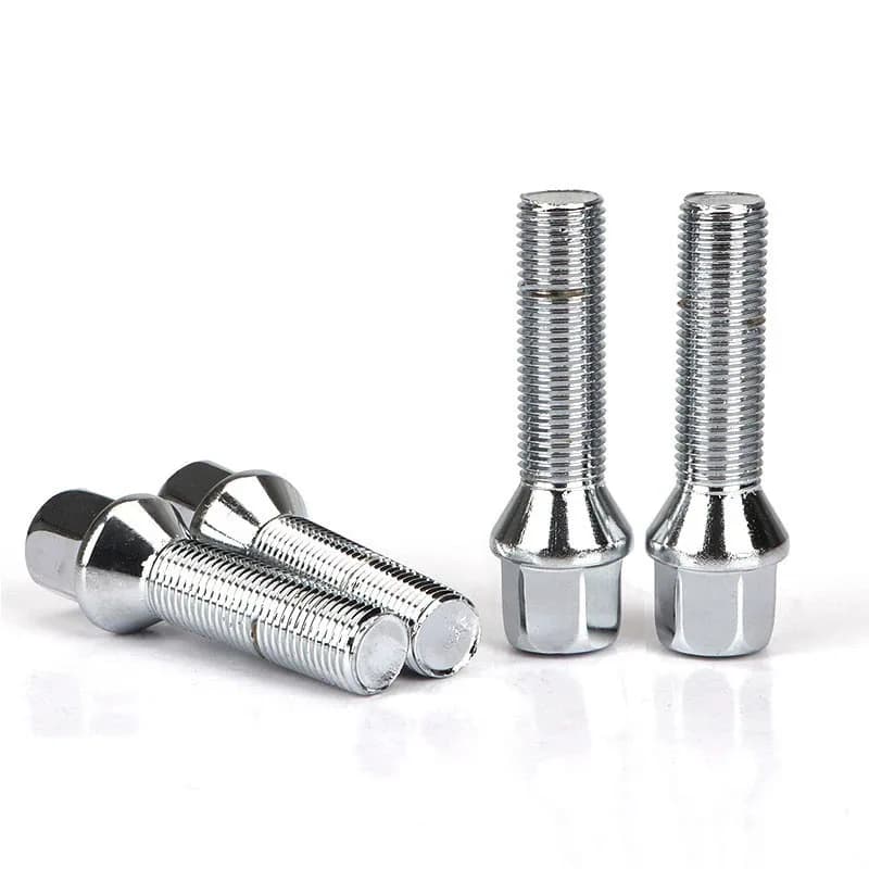 1 Pezzo Bullone Conico in Acciaio M12x1.25 per Ruote, Gambo da 35/40/45mm per Trumpchi, Dadi Esagonali da 17mm