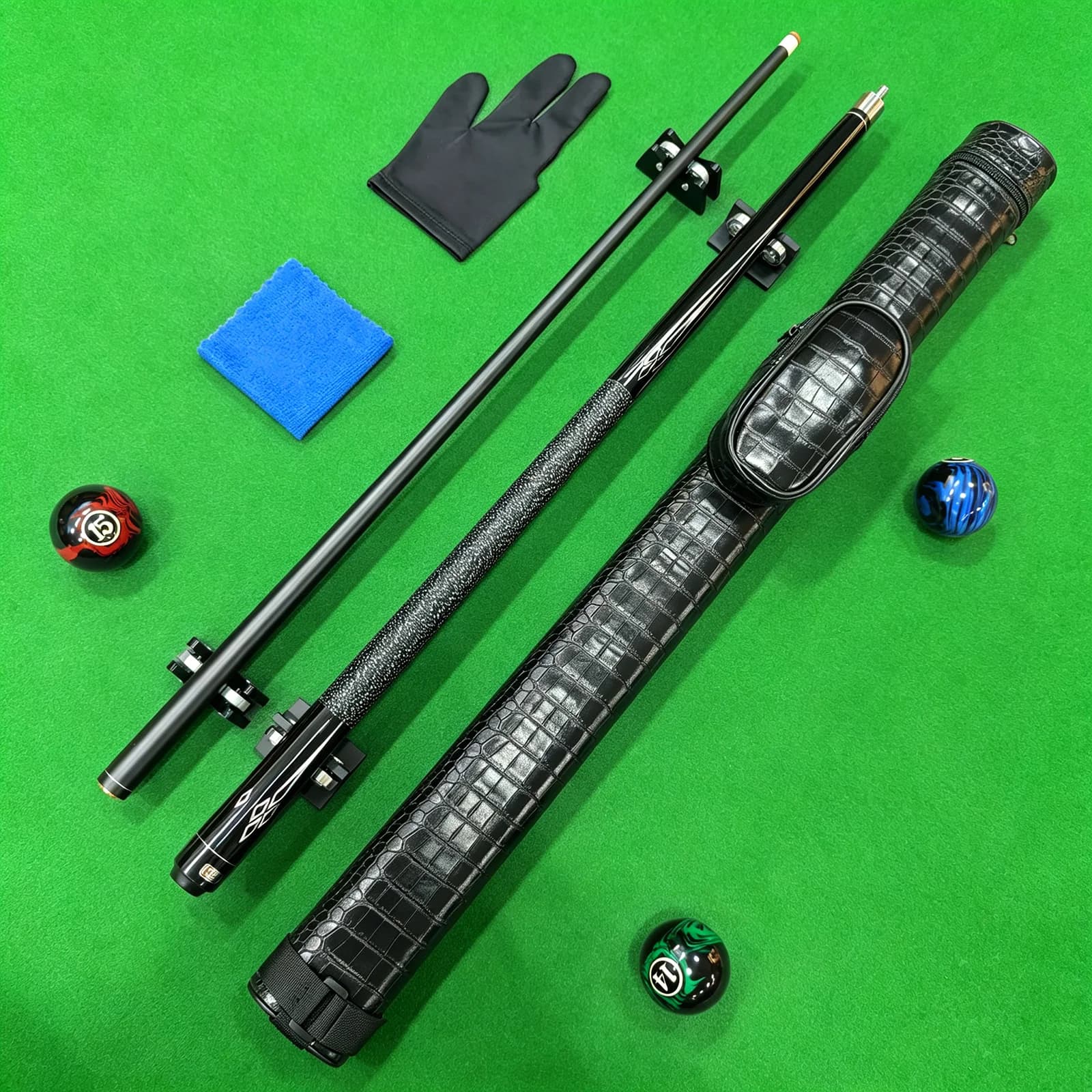 High‑Quality Pool Cue Set, 12.5mm Tip, Large/Medium/Small Tips Optional, Stainless Steel Slow 8‑Tooth Joint, Great Holiday Gift