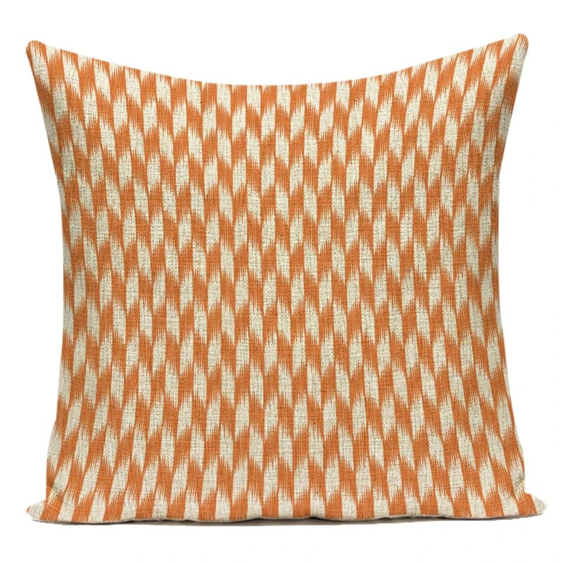 Geometric Cushion Cover Decorative Dotted Stripe Grid Triangle Patterned Art for Sofa Car Hotel - Pillowcase