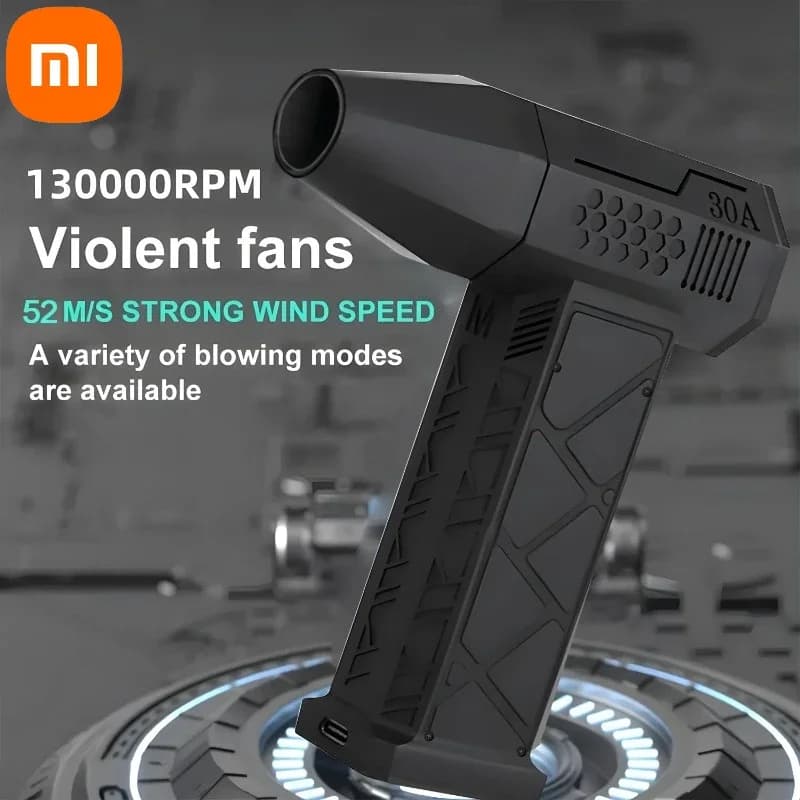 Ventilatore Turbo Jet XIAOMI MIJIA 130000RPM, Soffiatore d'Aria Elettrico Portatile, Ventilatore Potente per Tastiera Computer, Esterni, Auto, Casa