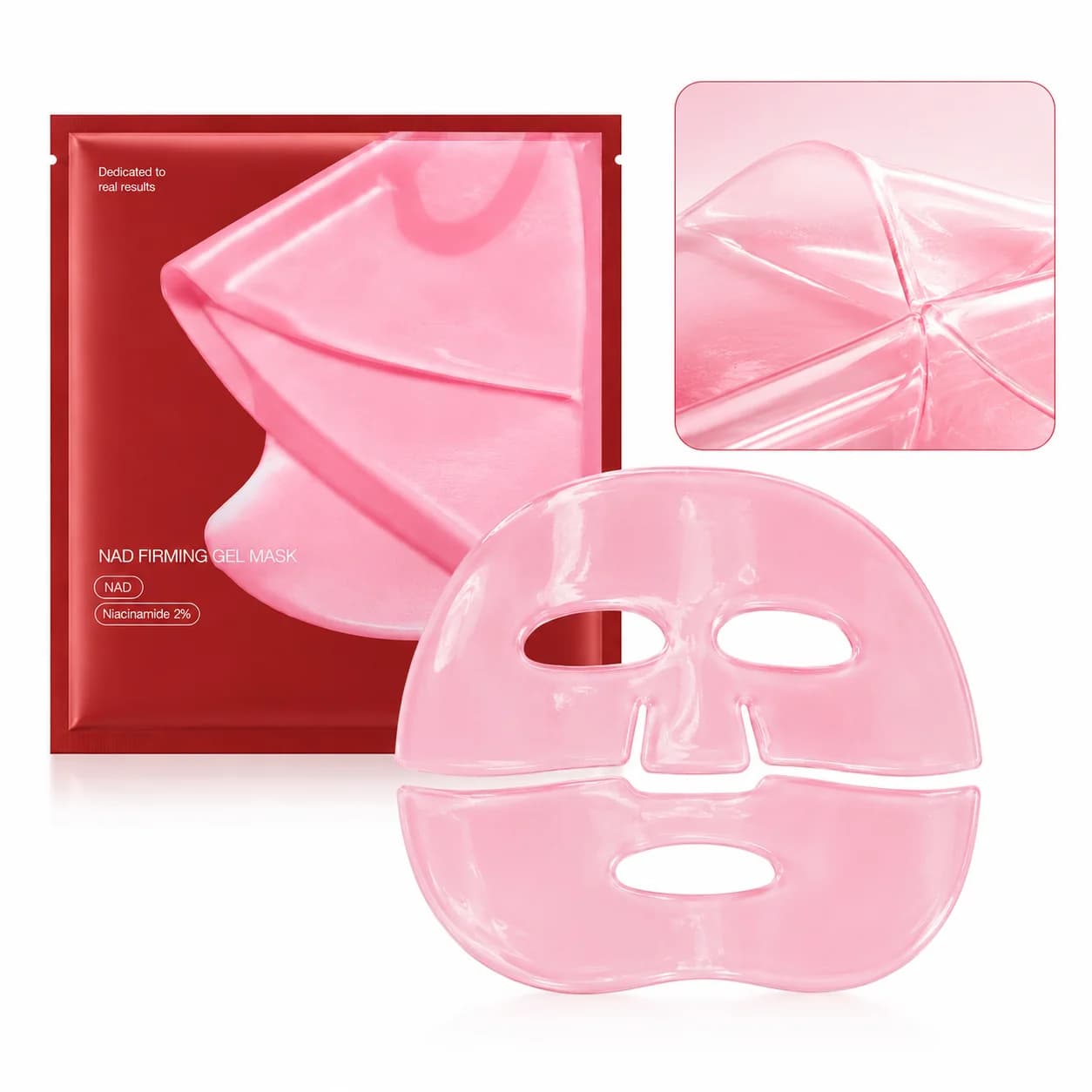 NAD Firming Hydrogel Face Mask 2% NAD+ Niacinamide Moisturizing Firming Brightening Jelly Gel Facial Skin Care Mask