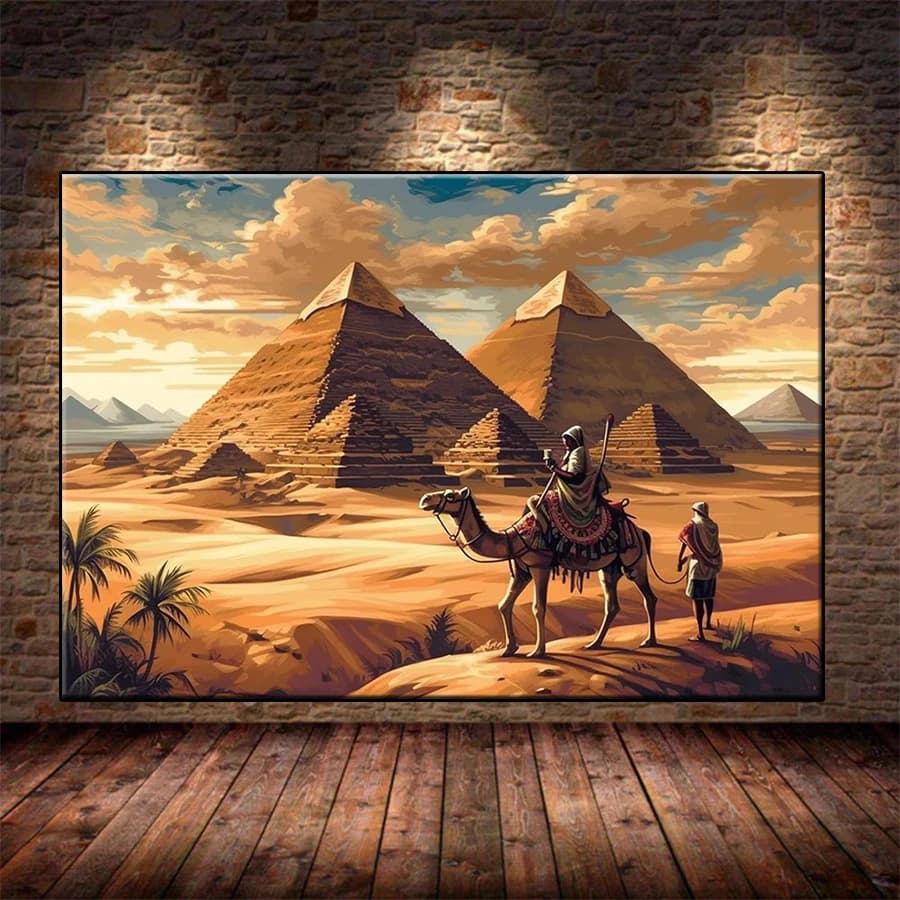 Kit di pittura diamante Nuovo cammello del deserto Piramide egiziana Ricamo Mosaico 5D Trapano completo Diamante Punto croce Decorazioni per la casa