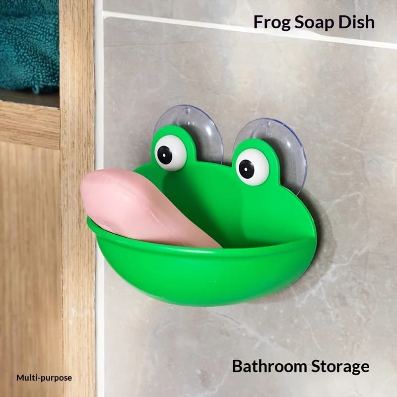 Portasapone a ventosa a forma di rana - Design creativo - Portasapone a forma di rana piccola - Portasapone - Alta estetica - Supporto per sapone