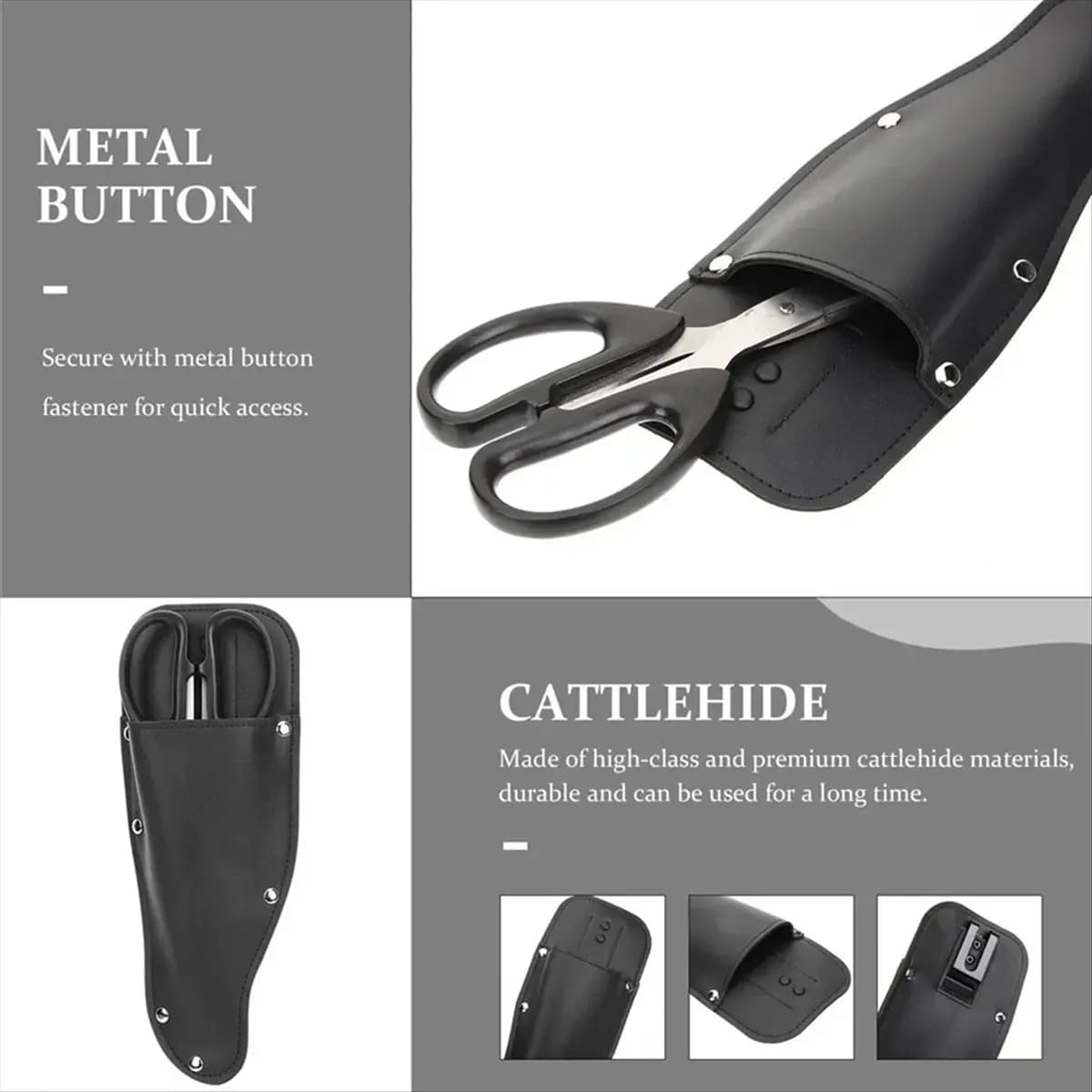 NOCM Garden Scissors Bearing PU Leather Resistant, Power Suit Cover Case with External Belt Passer