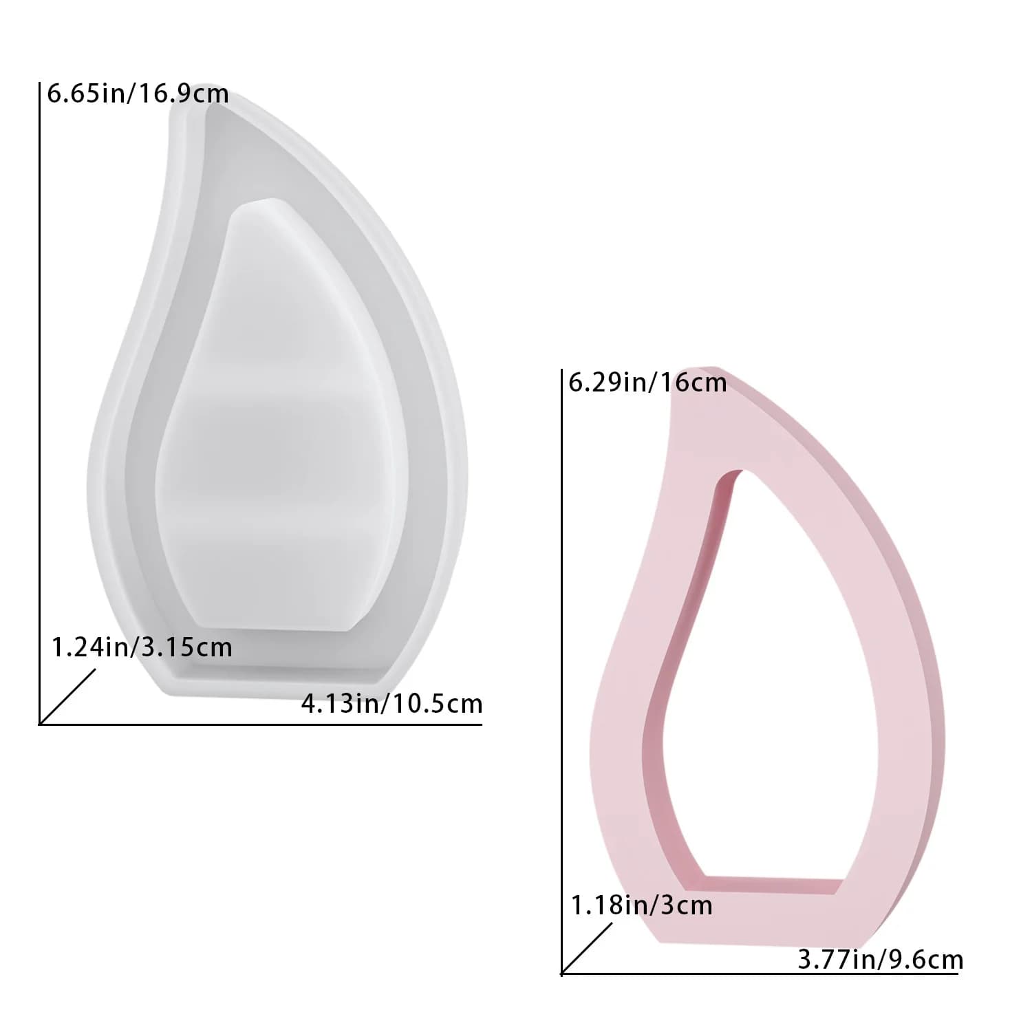 Stampo in Silicone per Portacandele a Goccia d'Acqua Fai-da-Te, Decorazione Creativa per la Casa, Stampo per Figurine in Gesso