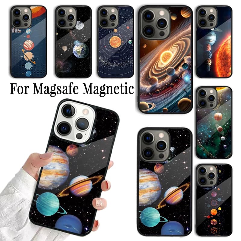 Cover per telefono con sistema solare per iPhone 17 AIR 16 15 14 13 12 11 Pro Max Plus, custodia magnetica wireless Magsafe