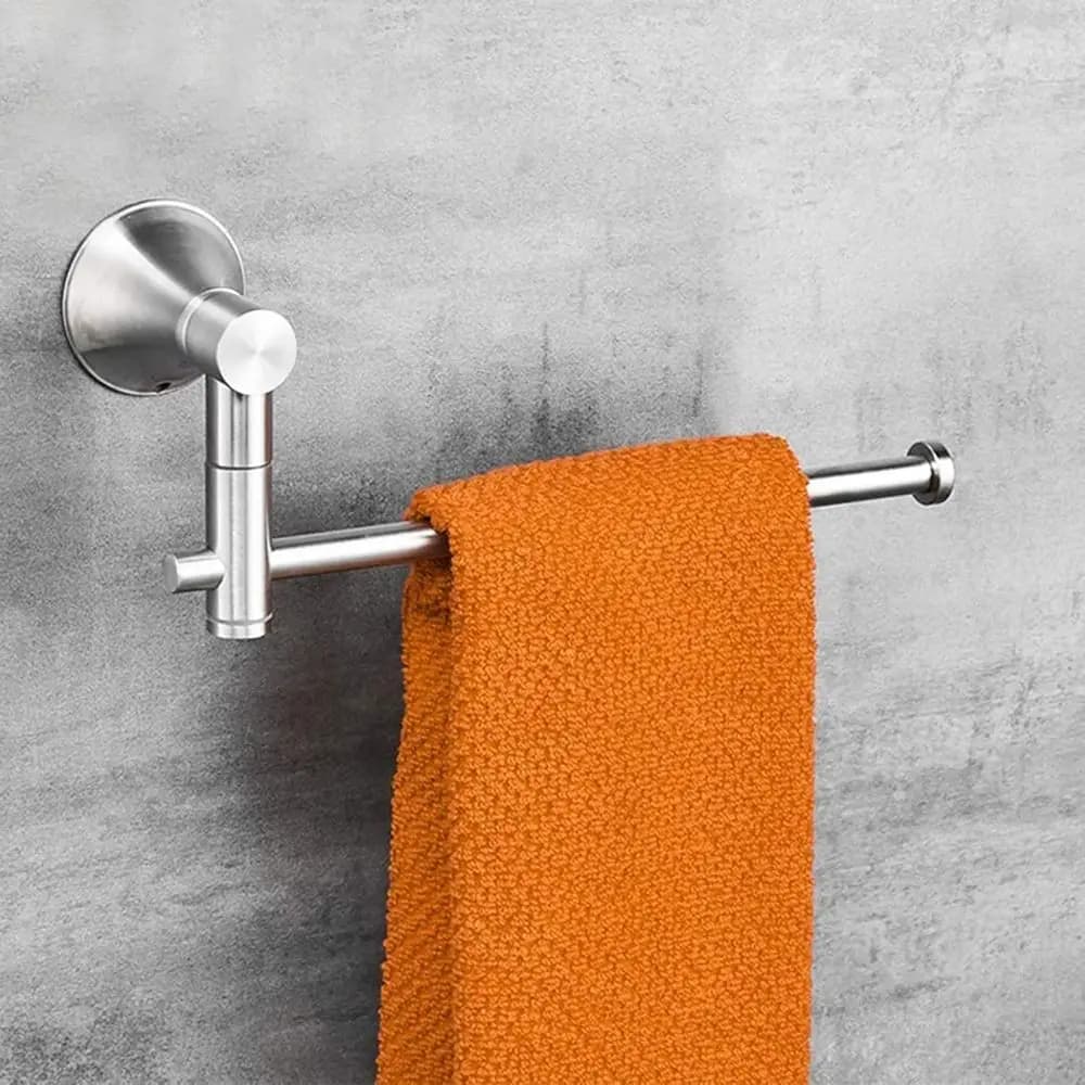 Portasciugamani girevole in acciaio inossidabile 304 - Montaggio a parete per bagno e cucina, 1 portasciugamani con barra girevole