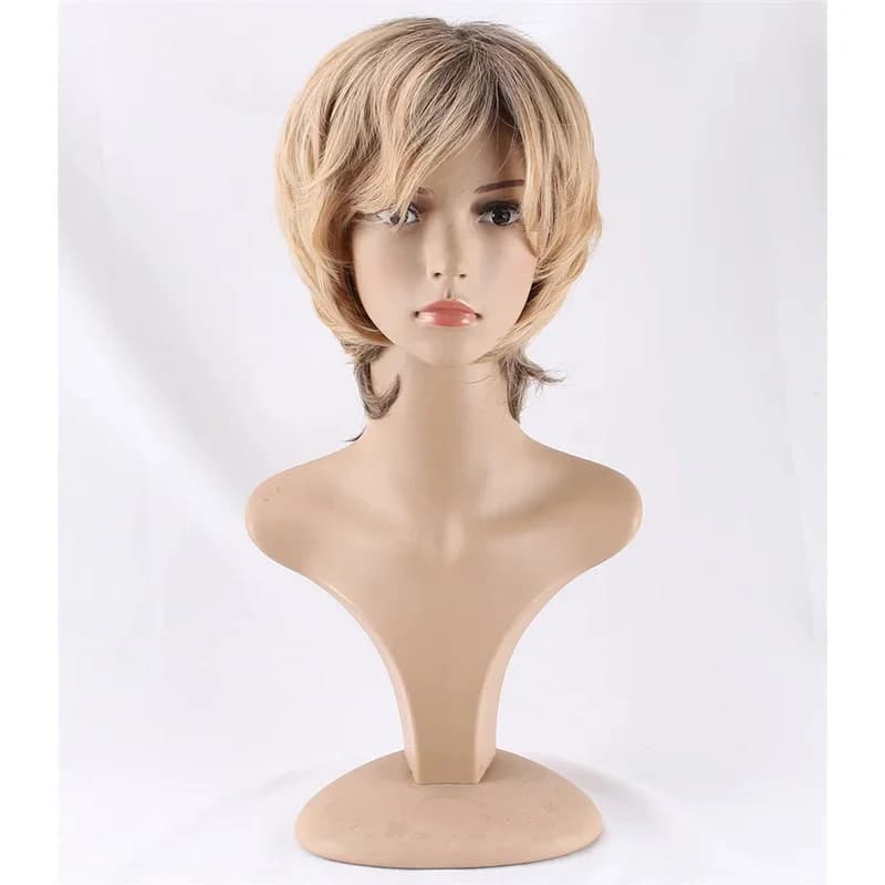 Nuova parrucca Silent Hill Rose Da Silva Capelli ricci corti soffici dorati da donna europea e americana Halloween Cosplaya;3,v'5.t;8,