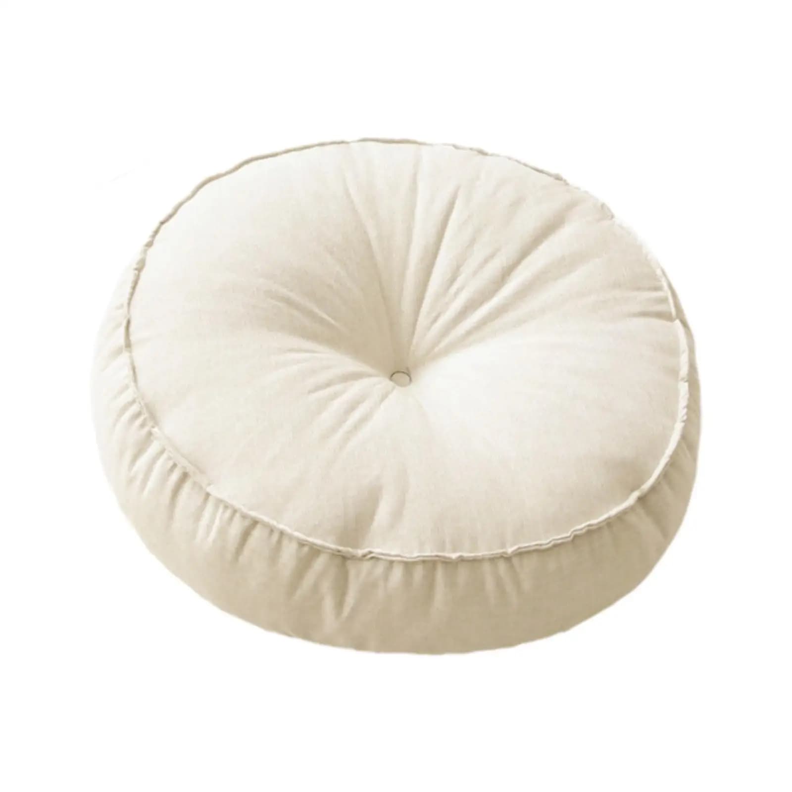 Comfortable Round Cushion Linen PP Cotton Floor Pillow Decorative Seat Pad for Home Living Room Yoga Meditation