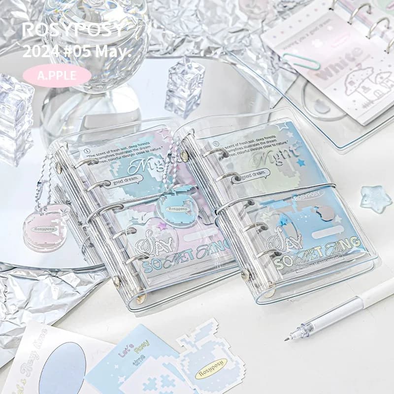 MINKYS M5 Raccoglitore tascabile Notebook Planner Annuale Agenda giornaliera settimanale Libro fotografico Cancelleria scolastica Kawaii