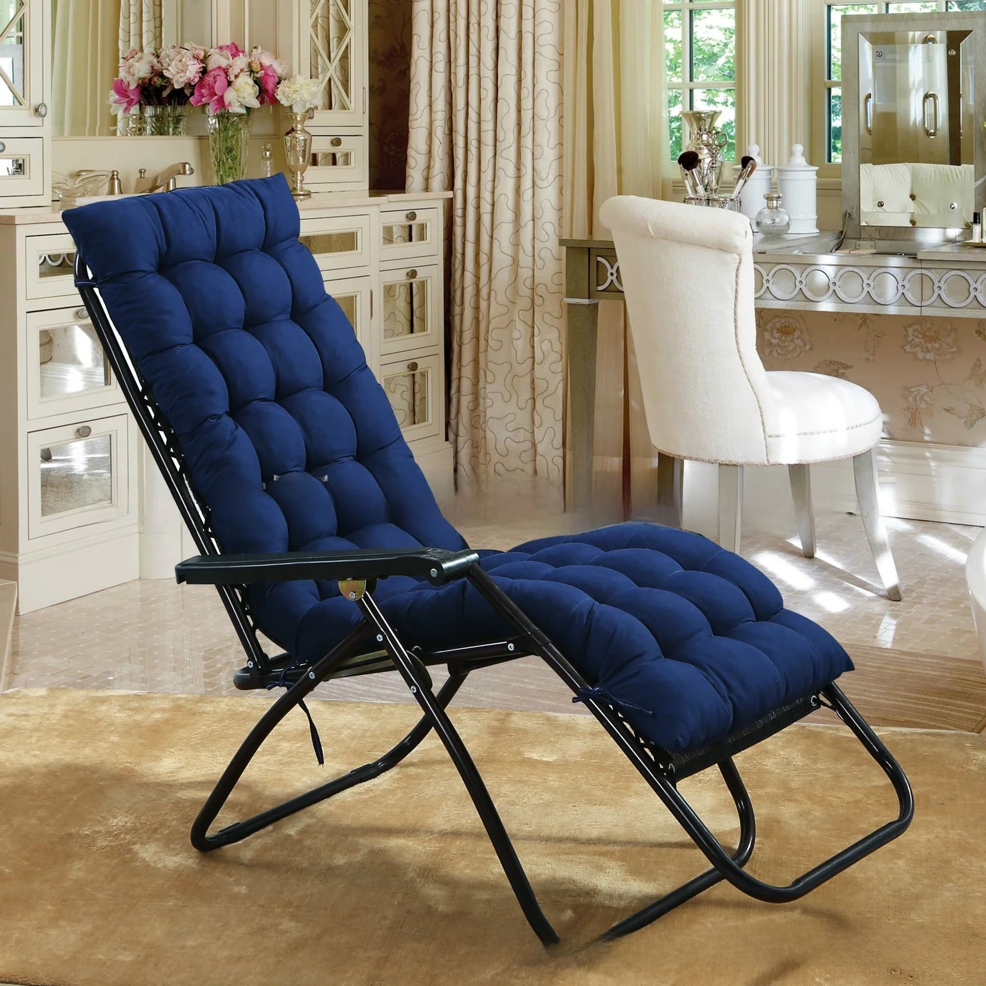 Thickened Flannel Chair Pad Autumn Winter Double-sided Available Nap Time Rocking Chair Pad Recliner Cushion Home Fabric