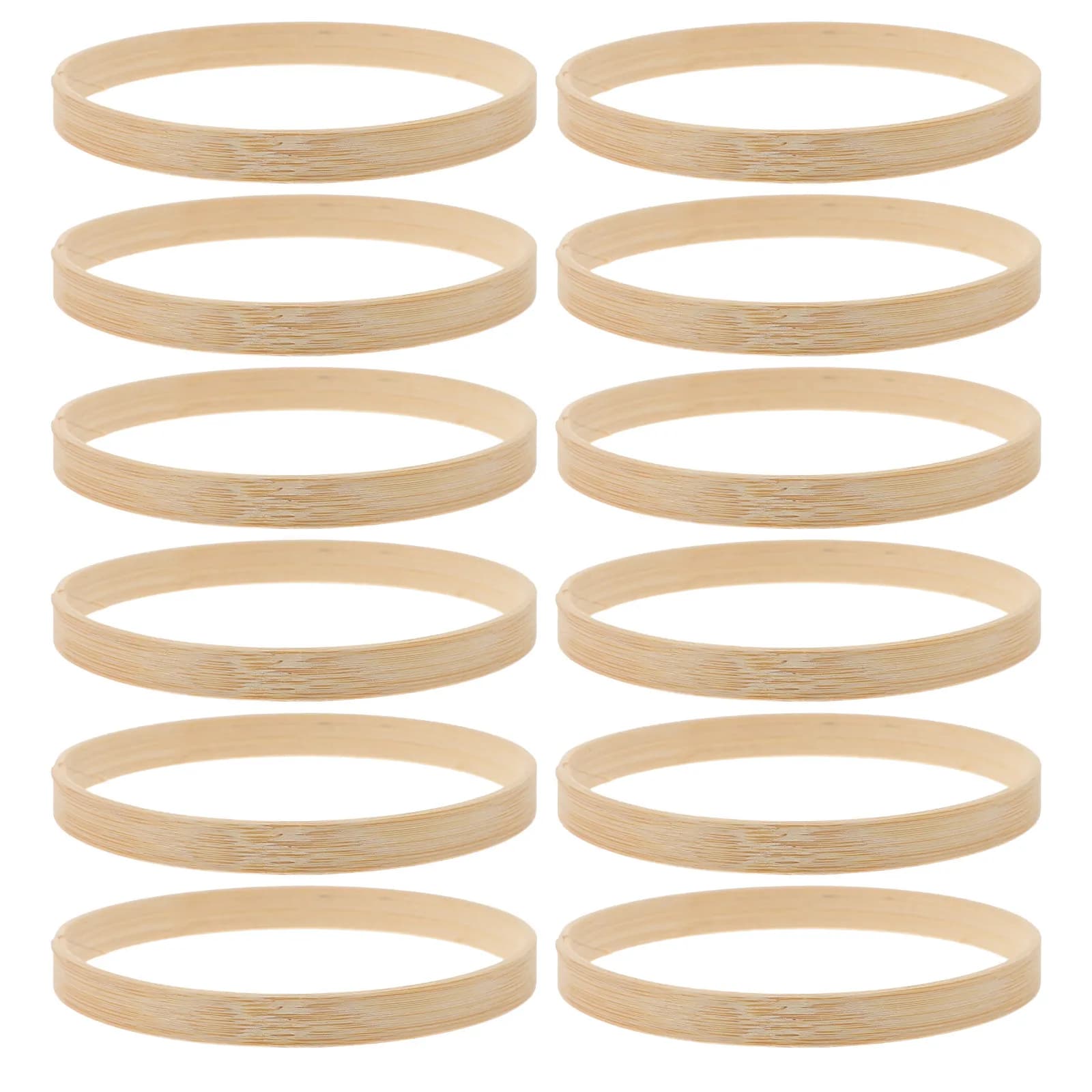 12Pcs Bamboo Embroidery Frames Bamboo Craft Rings Smooth Edges Dreamcatcher DIY Garland Wedding Decoration Macrame Hoops