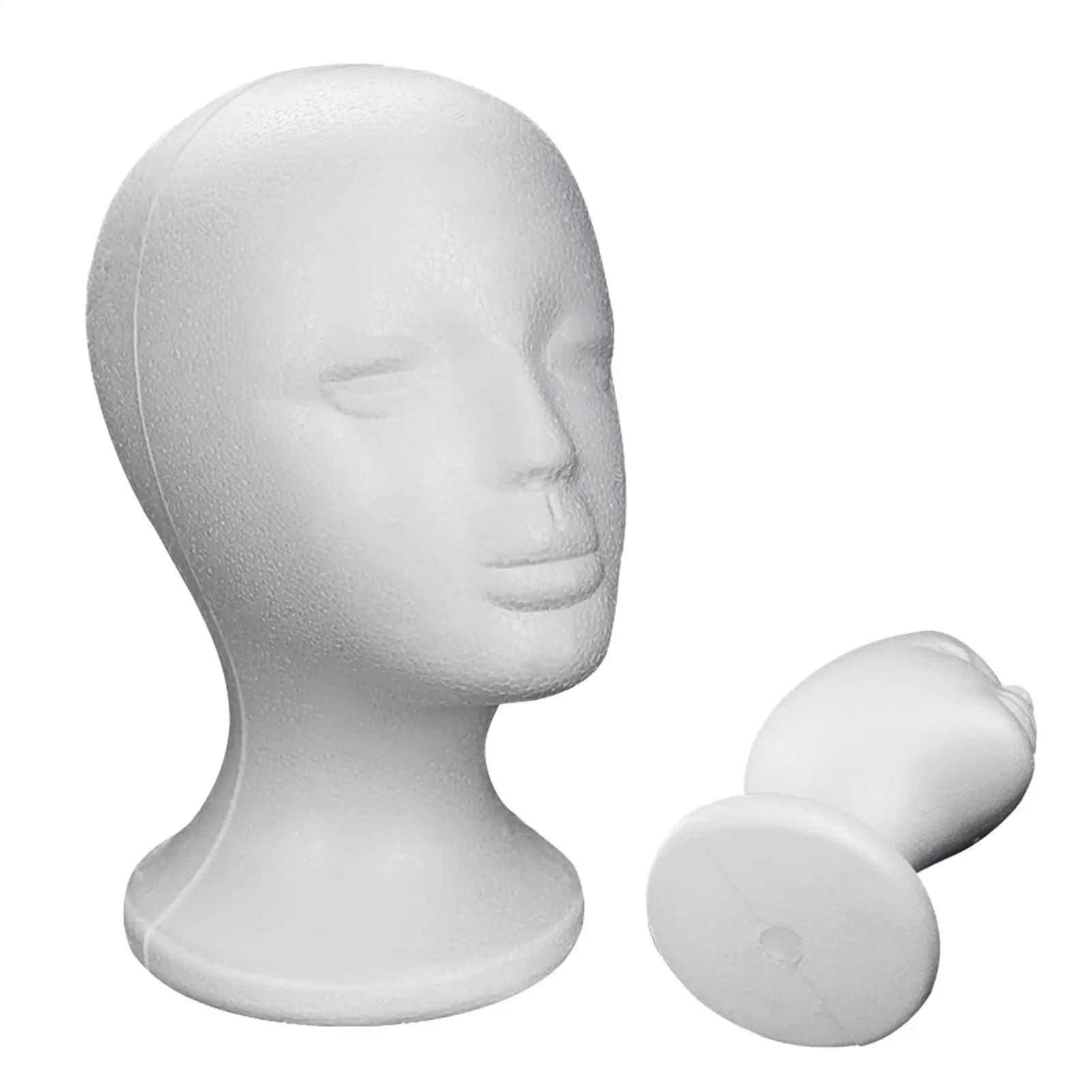 Foam Mannequin Head Female Model Display Stand Wigs Hats Jewelry Glasses Holder Salon Shop Barber Foam Head