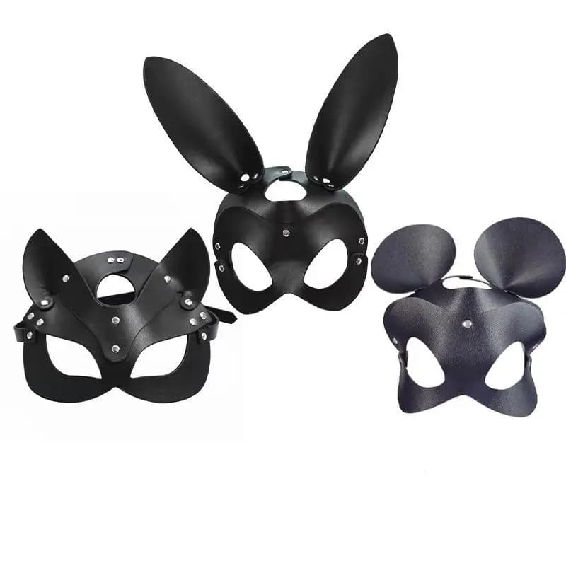 Maschere Eleganti per Feste, Accessori Sexy in Pelle per Donne, Maschera Gotica per Cosplay, Maschera da Gatto a Mezzo Volto per Ballo in Maschera, Giocattolo per Giochi BDSM
