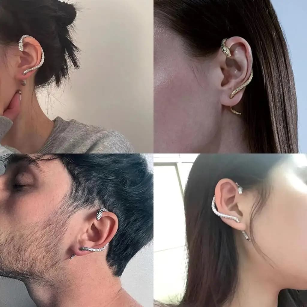 Exaggerated Animal Earrings Punk Cartilage Alloy Earrings Metal Wrap Earrings
