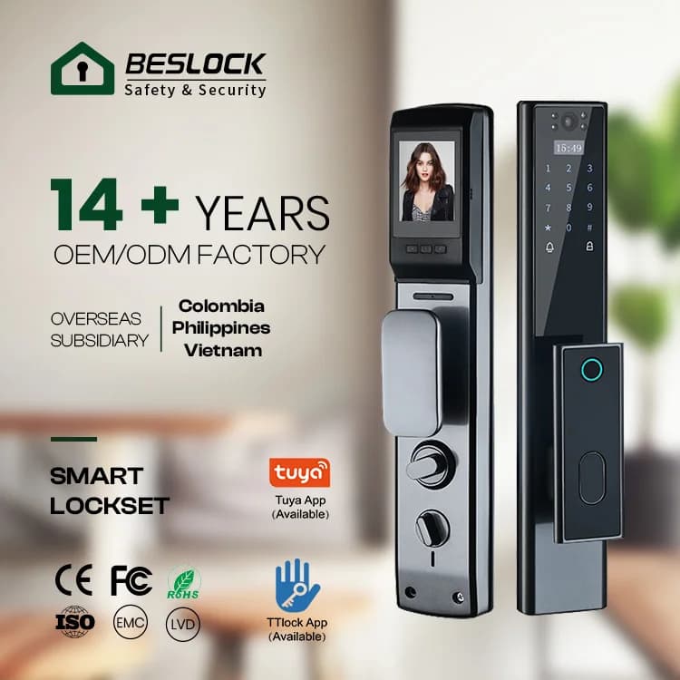 Riconoscimento facciale Q9 Golden Wifi Usmartgo App Controllo Telecamera automatica Smart Door Lock
