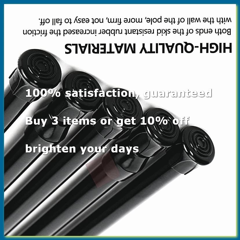 5 Pack Cupboard Bars Tensions Rod Spring Curtain Rod for DIY Projects, Extendable Width, 11.81 to 20 Inches (Black)