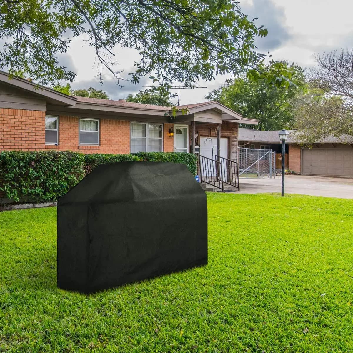 E9 Oxford Cloth Outdoor BBQ Grill Cover Waterproof Oven Cover Garden Protective Cover UV Resistant Heavy Duty Carbon BBQ Cover