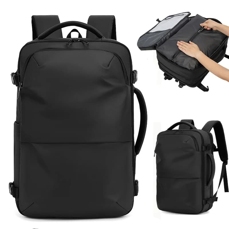 Zaino da uomo, borsa da viaggio multifunzionale, compressione sottovuoto, impermeabile, per viaggi d'affari, nuovo zaino da viaggio