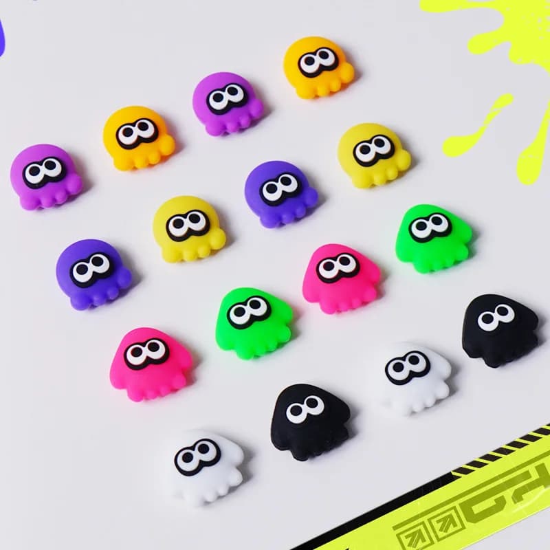 Silicone morbido pollice bastone maniglia tappo gioco maniglia custodia protettiva polpo calamari per Switch Oled NS Joycon pollice bastone shell