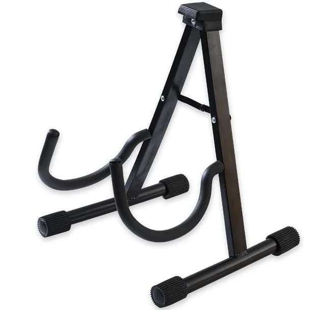Foldable A‑Frame Guitar Stand Anti‑Slip Floor Instrument Holder for Acoustic Electric Guitar Bass Ukulele Home Studio Display