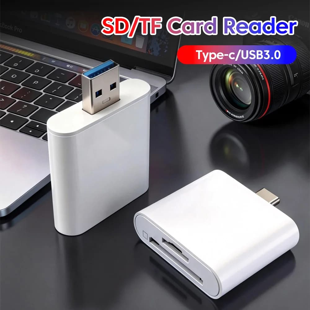 Lettore di schede SD/TF USB Type-C 3.0 per archiviazione esterna, compatibile con chiavette USB C 3.0 per iPhone 17 e Samsung